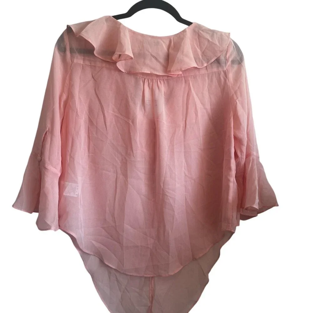 Jenn Pink Button Top - Picture 2 of 2